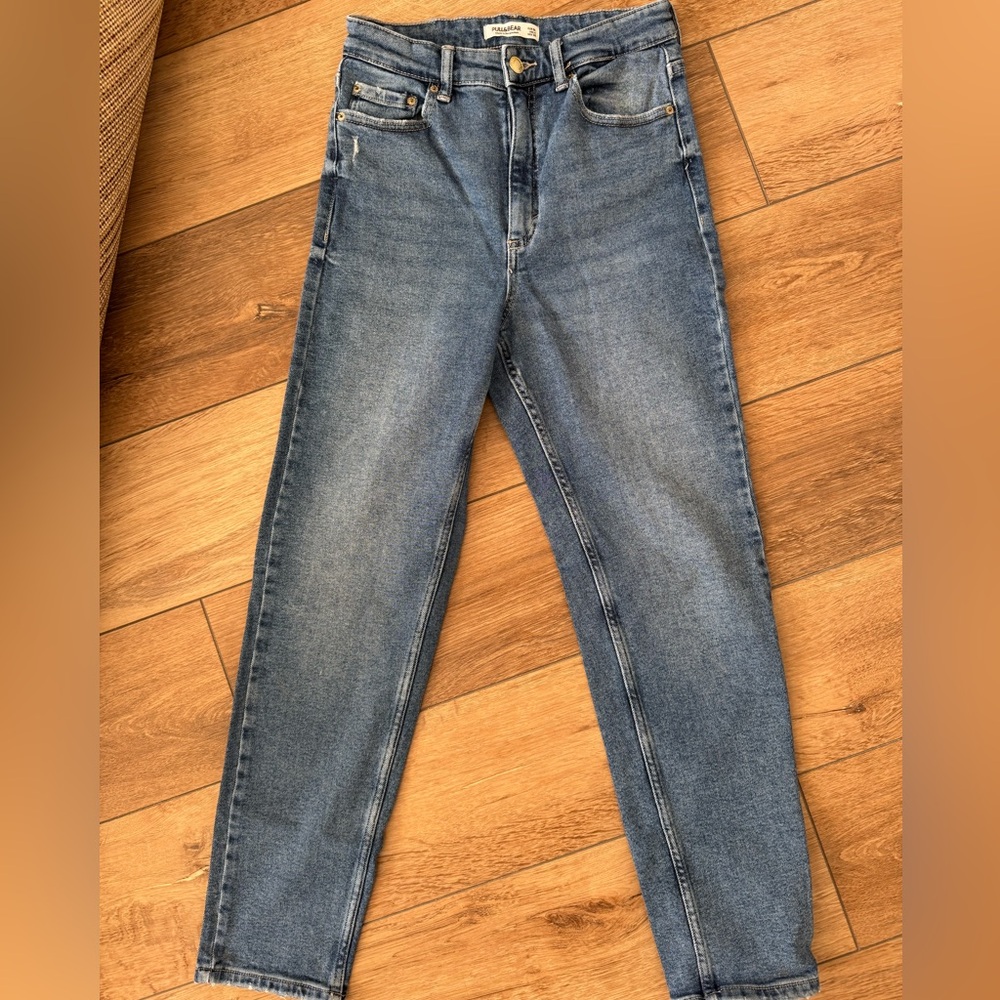 Pull&Bear Classic Blue Women's Straight Jeans